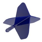 Darts toll és szár egyben Cuesoul ROST 77 Solid kék, Small Standard Wing toll és hosszú szár