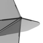 Darts toll és szár egyben Cuesoul ROST 77 átlátszó fekete, Small Standard Wing toll és közepes szár