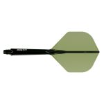 Darts toll és szár egyben Cuesoul ROST 77 átlátszó zöld, Small Standard Wing toll és hosszú szár