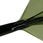 Darts toll és szár egyben Cuesoul ROST 77 átlátszó zöld, Small Standard Wing toll és hosszú szár