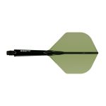 Darts toll és szár egyben Cuesoul ROST 77 átlátszó zöld, Small Standard Wing toll és közepes szár