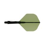 Darts toll és szár egyben Cuesoul ROST 77 átlátszó zöld, Small Standard Wing toll és rövid szár