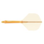 Darts toll és szár egyben Cuesoul ROST 77 , átlátszó narancssárga Small Wing toll és hosszú szár
