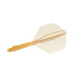 Darts toll és szár egyben Cuesoul ROST 77 átlátszó narancssárga, Small Wing toll és rövid szár