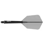 Darts toll és szár egyben Cuesoul ROST 77, átlátszó-fekete, Slim toll és hosszú szár