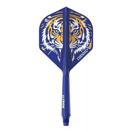Darts toll és szár egyben Cuesoul ROST 77 tigris mintás,kék Small Standard Wing toll és közepes szár