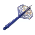 Darts toll és szár egyben Cuesoul ROST 77 tigris mintás,kék Small Standard Wing toll és közepes szár