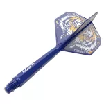 Darts toll és szár egyben Cuesoul ROST 77 tigris mintás,kék Small Standard Wing toll és hosszú szár