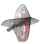 Darts toll és szár egyben Cuesoul ROST 77 sas, átlátszó-fekete, Small Std Wing toll és rövid szár
