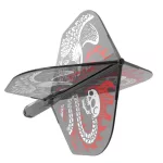 Darts toll és szár egyben Cuesoul ROST 77 sas, átlátszó-fekete, Small Std Wing toll és közepes szár