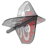 Darts toll és szár egyben Cuesoul ROST 77 sas, átlátszó-fekete, Small Std Wing toll és hosszú szár