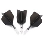 Darts toll és szár egyben Cuesoul ROST T19, fekete-átlátszó, Big Wing toll és rövid szár