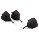 Darts toll és szár egyben Cuesoul ROST T19, fekete-átlátszó, Big Wing toll és rövid szár