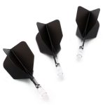 Darts toll és szár egyben Cuesoul ROST T19, fekete-átlátszó, Big Wing toll és rövid szár