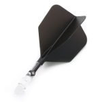 Darts toll és szár egyben Cuesoul ROST T19, fekete-átlátszó, Big Wing toll és rövid szár