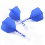 Darts toll és szár egyben Cuesoul ROST T19, kék-átlátszó, Big Wing toll és hosszú szár