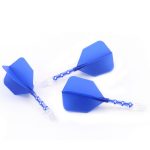 Darts toll és szár egyben Cuesoul ROST T19, kék-átlátszó, Big Wing toll és hosszú szár