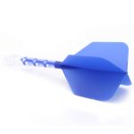 Darts toll és szár egyben Cuesoul ROST T19, kék-átlátszó, Big Wing toll és hosszú szár