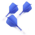 Darts toll és szár egyben Cuesoul ROST T19, kék-átlátszó, Big Wing toll és közepes szár