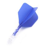 Darts toll és szár egyben Cuesoul ROST T19, kék-átlátszó, Big Wing toll és közepes szár