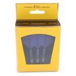 Darts toll és szár egyben Cuesoul ROST T19, kék-átlátszó, Big Wing toll és közepes szár