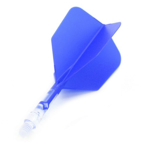 Darts toll és szár egyben Cuesoul ROST T19, kék-átlátszó, Big Wing toll és rövid szár