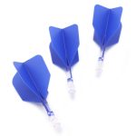 Darts toll és szár egyben Cuesoul ROST T19, kék-átlátszó, Big Wing toll és rövid szár
