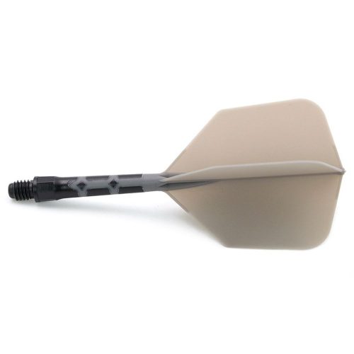 Darts toll és szár egyben Cuesoul ROST T19, szürke-fekete, Big Wing toll és közepes szár