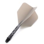 Darts toll és szár egyben Cuesoul ROST T19, szürke-fekete, Big Wing toll és rövid szár