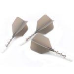 Darts toll és szár egyben Cuesoul ROST T19, szürke-fehér, Big Wing toll és hosszú szár