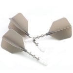 Darts toll és szár egyben Cuesoul ROST T19, szürke-fehér, Big Wing toll és hosszú szár