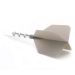 Darts toll és szár egyben Cuesoul ROST T19, szürke-fehér, Big Wing toll és hosszú szár