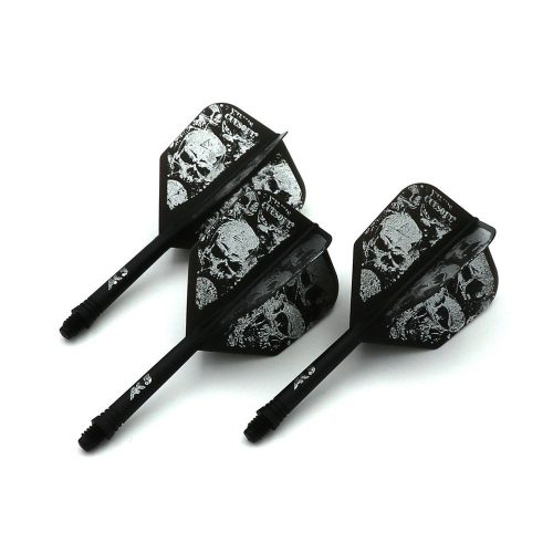 Darts toll és szár egyben Cuesoul ROST AK5 Skeleton fekete, Big Wing toll és rövid szár