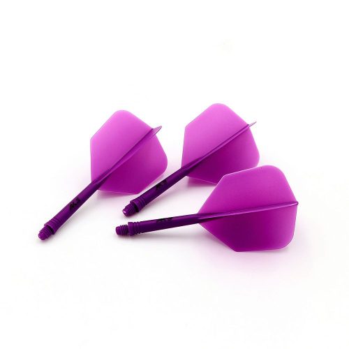 Darts toll és szár egyben Cuesoul ROST AK5 Solid lila, Big Wing toll és rövid szár