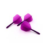 Darts toll és szár egyben Cuesoul ROST AK5 Solid lila, Big Wing toll és rövid szár