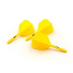 Darts toll és szár egyben Cuesoul ROST AK5 Solid citromsárga, Big Wing toll és hosszú szár
