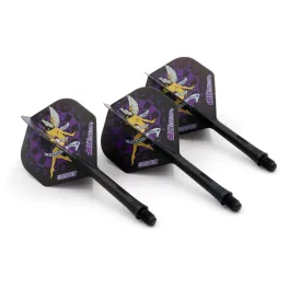   Darts toll és szár egyben Cuesoul ROST AK5 Jazz Metal fekete tündér Std Wing toll és közepes szár