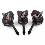Darts toll és szár egyben Cuesoul ROST AK5 Jazz Metal fekete tündér Std Wing toll és közepes szár