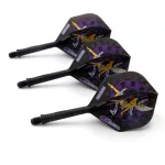 Darts toll és szár egyben Cuesoul ROST AK5 Jazz Metal fekete tündér Std Wing toll és közepes szár