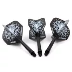 Darts toll és szár egyben Cuesoul ROST AK5 Jazz Metal ezüst, koponya, Std Wing toll és közepes szár