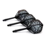 Darts toll és szár egyben Cuesoul ROST AK5 Jazz Metal ezüst, koponya, Std Wing toll és közepes szár