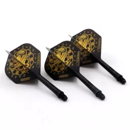   Darts toll és szár egyben Cuesoul ROST AK5 Jazz Metal arany koponya, Std Wing toll és közepes szár