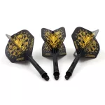 Darts toll és szár egyben Cuesoul ROST AK5 Jazz Metal arany koponya, Std Wing toll és közepes szár
