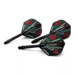 Darts toll és szár egyben Cuesoul ROST AK5 Jazz Metal rózsa, fekete, Std Wing toll és közepes szár