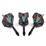 Darts toll és szár egyben Cuesoul ROST AK5 Jazz Metal rózsa, fekete, Std Wing toll és közepes szár