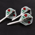 Darts toll és szár egyben Cuesoul ROST AK5 Jazz Metal rózsa, fehér, Std Wing toll és közepes szár