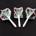 Darts toll és szár egyben Cuesoul ROST AK5 Jazz Metal rózsa, fehér, Std Wing toll és közepes szár