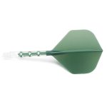 Darts toll és szár egyben Cuesoul ROST T19, zöld-átlátszó, Big Standard Wing toll és hosszú szár
