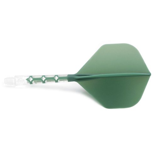 Darts toll és szár egyben Cuesoul ROST T19, zöld-átlátszó, Big Standard Wing toll és hosszú szár