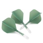 Darts toll és szár egyben Cuesoul ROST T19, zöld-átlátszó, Big Standard Wing toll és közepes szár